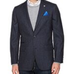 Zax Stirling Men's Two Button Slim Fit Mini Check Sportcoat