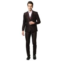 Roy Strip Dark Brown Suit