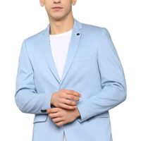 Wost Men's Slim Blazer (ASBZMUJF188424_Blue_42)