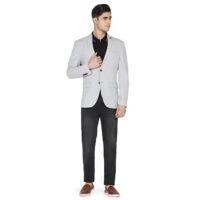 Grey Hook Men's Casual Notch Lapel Slim Fit Blazer-EJ-SO-BEN2