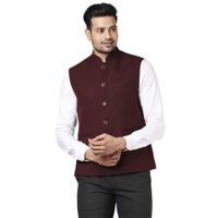 Roy Strip Dark Maroon Waistcoats