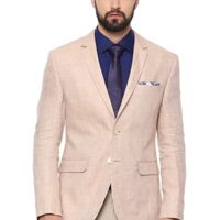 Daan Velsor Men's Notch Lapel Slim Blazer