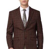 Daan Velsor Men's Maroon Blazer