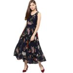 Klepa Women's Synthetic A-Line Maxi Dress