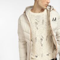 BEIGE RIPPED PULLOVER