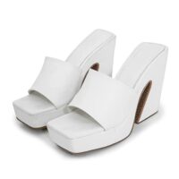 Littlebox Y2K Trendy Comfort Platform | Casual Synthetic Leather Sandals | Heels For Woman | Latest Stylish Design for Women | Open Toe Slide Footwear for All Occassions