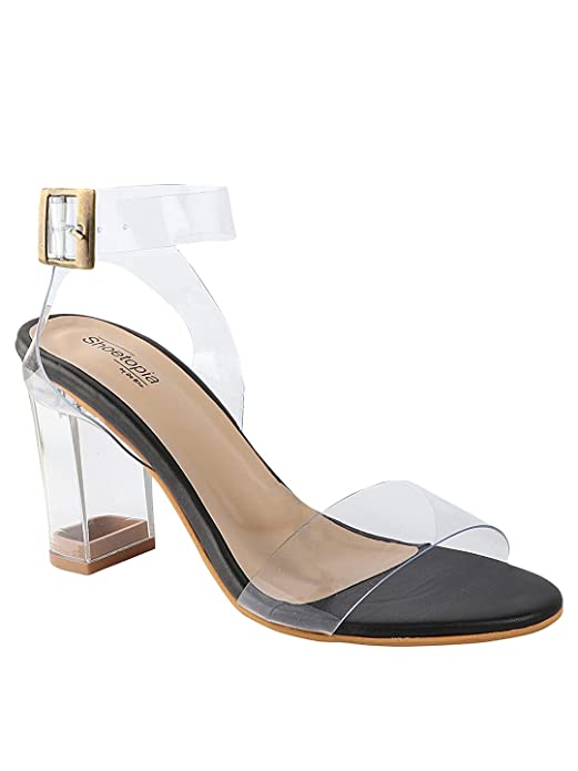 ShoeWapia Womens/Girls Block Heels Sandals with Buckles