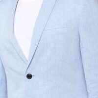 Wost Men's Slim Blazer (ASBZMSLFB79958_Blue_44)
