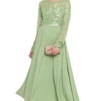 Jana Women's Light Green Poly Crepe Kurta