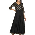 Women's Cotton Fit and Flare Below The Knee Dress