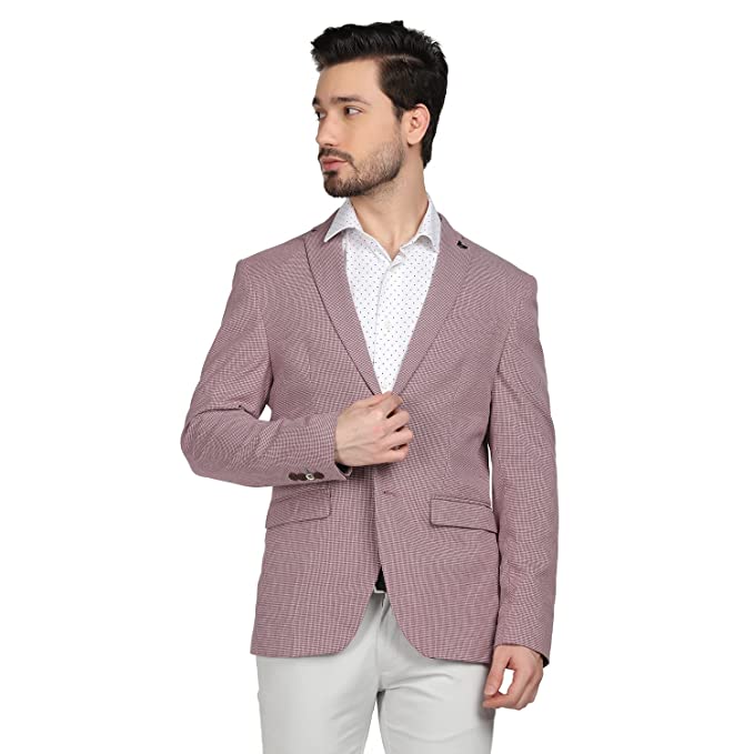 Grey Hook Structured Polyester Cotton Slim Fit Mens Casual Wear Jacket
