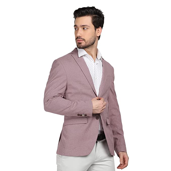 Grey Hook Structured Polyester Cotton Slim Fit Mens Casual Wear Jacket - Image 2