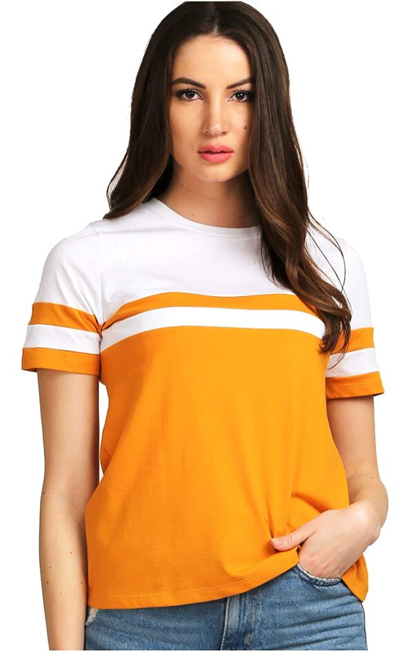 AELOMART Women's Cotton Regular Top(AWT2053-Pn)'