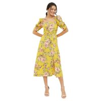 Klepa Women's Polyester A-Line Midi Dress