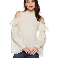 Kimiku Women's Plain Regular Fit Top