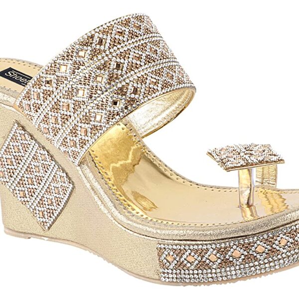 To Bro Women Material-Synthtic, Stylish Ethnic Wedges - Image 4