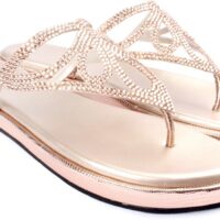 Lumiere Swarovski Studded Chappals Women Flats